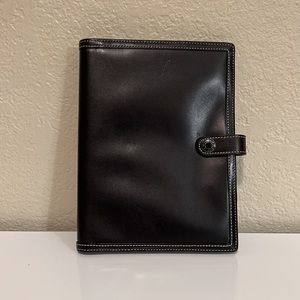 Coach Planning Agenda Zip Jacket Cover 6 x 8 Legacy Black